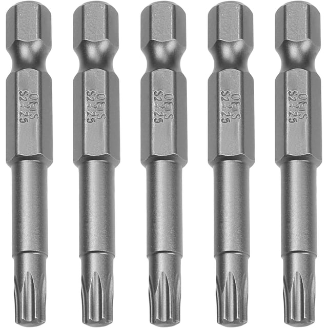 HUGFEGWE Torx Screwdriver Bits, T25 Magnetic Torx Head Screw Driver Bit, with 1/4 Inch Hex Shank, 50mm Length S2 Steel Screw Driver Kit Tools, for Repair Work, 10 Pcs CJB91-22867
