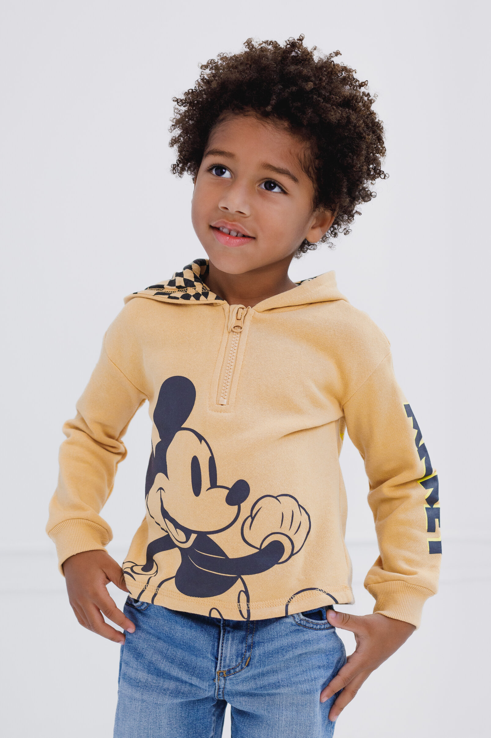 Disney Mickey Mouse Toddler Boys Quarter-Zip Hoodie photo 4