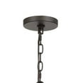 thumbnail image 2 of Open Island Metal Frame Chandelier with Round Wooden Accent, Black- Saltoro Sherpi, 2 of 5