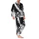 thumbnail image 2 of Fotbe Skeleton Wave Artwork Pijama de Hombre con Estampado de Manga Larga, Conjunto de 2 Piezas, Ropa de Dormir Suave y Cómoda con Bolsillos-Large, 2 of 7