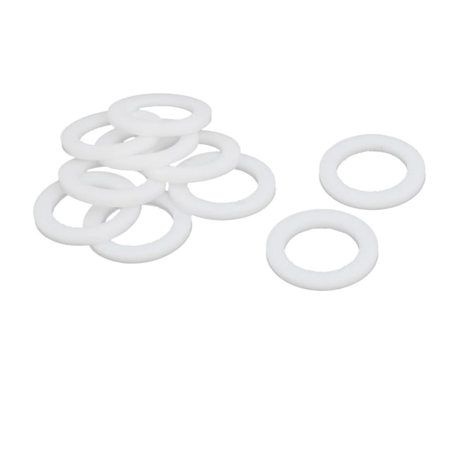 Unique Bargains Joint d'Étanchéité Rond en PTFE 24mmx16mmx2mm Blanc 10 Pcs