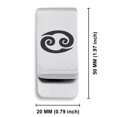 thumbnail image 2 of Stainless Steel Cancer Zodiac Sign (Crab) Classic Slim Money Clip Credit Card Holder, 2 of 2