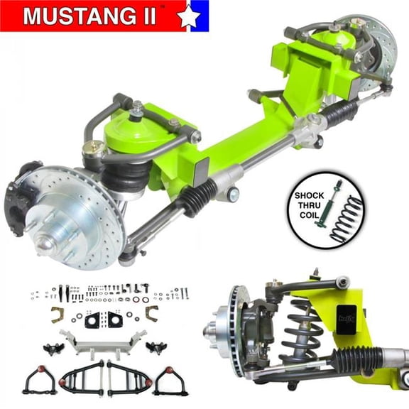 Helix Suspension Brakes & Steering IFS Shock Thru Coil 2 in. Drop 5 x 4.75 Manual Left Hand Drive Rack for 1940-1941 Graham Hollywood & Skylark Mustang II
