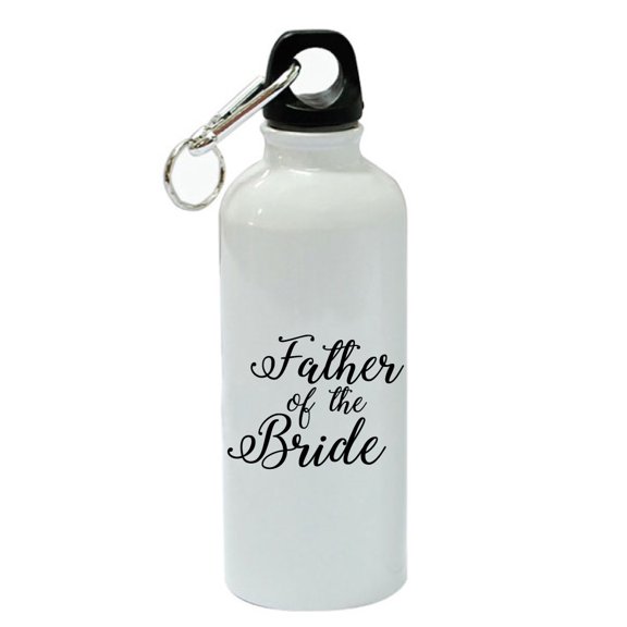 Father of the Bride White Aluminum Sports 20 oz Water Bottle