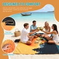 thumbnail image 5 of Tirrinia Waterproof Picnic Blanket with Sherpa Lining, Windproof Triple Layers Warm Comfy Foldable for Camping Stadium, Beach, Picnic, Grass, Concerts, Car, Dog, 70“X 80", 5 of 8