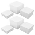 thumbnail image 4 of 6 Pack Acrylic Cube Display Stands, Food Risers for Buffet Table, Nesting White, 4 of 12