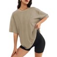 thumbnail image 3 of UVN T Shirts for Women Summer Casual Short Sleeve Tops Ladies Oversized Loose Crewneck Basic Tees, 3 of 8