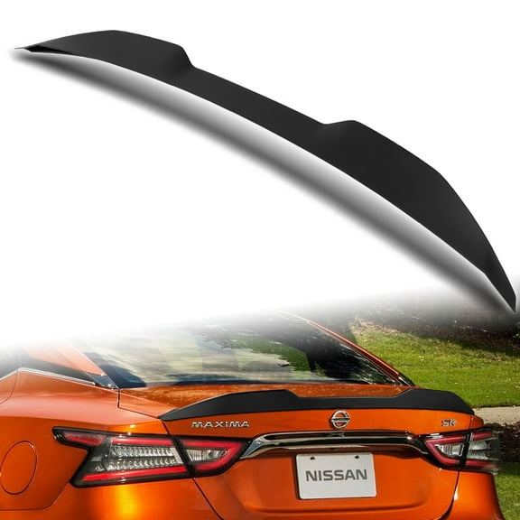 W-Power For 2016-2023 Nissan Maxima Black V-Style Duckbill Trunk Spoiler Wing