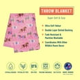 thumbnail image 3 of Wildkin Kids Plush Velour Throw Blanket for Girls and Boys (Horses Pink), 3 of 7