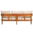 thumbnail image 5 of SAFAVIEH Theo Teak Wood Outdoor Sofa, Natural/Taupe, 5 of 11