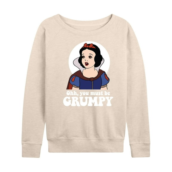 Disney Princess - You Must Be Grumpy - Women's Lightweight French Terry Long Sleeve Shirt