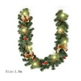 thumbnail image 3 of 5..25 FT Artificial Christmas Garland with LED Lights, with Pine Cones, Red Berries, Pine Needles, Lighted Christmas Garlands for Fireplace Mantle Holiday Decorations, 3 of 9