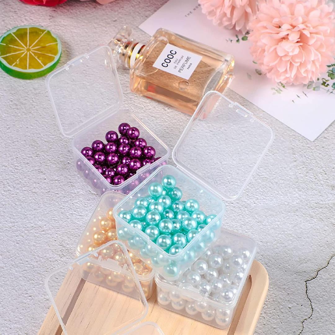  BENECREAT 18 Pack 2.5x2.5x0.78 Square Mini Clear Plastic Bead  Containers Jewelry Organizers with lid for Items,Earplugs,Tiny  Bead,Jewerlry Findings : Arts, Crafts & Sewing