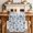 White Light Blue, variant on Blue Tropical Plant Table Runner 36 Inches, Summer Coconut Trees Coastal Nautical Bed Runner Dresser Scarves Tabletop for Indoor Outdoor Parties/Ceremony/Banquet, 13"x 36"