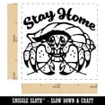 thumbnail image 2 of Stay Home Hermit Crab Self-Inking Rubber Stamp Ink Stamper - Red Ink - Small 1 Inch, 2 of 7