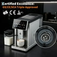 thumbnail image 7 of Espresso Coffee Maker with Milk Frother - Removable Brewer/Grinder, Adjustable Coarseness/Flavor, 3-Level Coffee/Milk Volume for Home Baristas, 7 of 7
