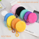 thumbnail image 3 of Monedero de peluche de color caramelo, billetera de color sólido, estuche redondo para llaves, monedero, mochila, bolso para tarjeta de identificación, simple, 3 of 6