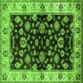 thumbnail image 1 of Ahgly Company Indoor Square Oriental Green Traditional Area Rugs, 7' Square, 1 of 4