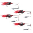 thumbnail image 1 of Fishing Rotating Sequin, Rubber Beard Wobbler Spinnerbait With Fishhook For Offshore Angling Red, 1 of 8