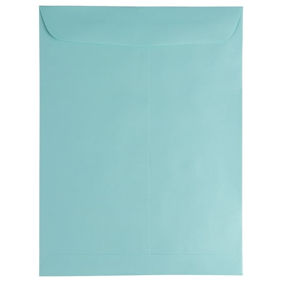 JAM Paper 9 x 12 Open End Catalog Envelopes, Aqua Blue, 10 per Pack