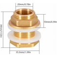 thumbnail image 2 of Adaptador de manguera de agua para tanque de agua de latón de 2 piezas Dn20 3/4, grifo de lluvia B, 2 of 5