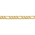 thumbnail image 2 of The Black Bow Men's 7.5mm 10k Yellow Gold Solid Concave Figaro Bracelet, 9 Inch, 2 of 7