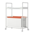 thumbnail image 2 of Rolling Shoe Organizer with Wheels - 2-Tier Large Capacity & Easy Assembly Storage Box, Ideal for Clothes & Toys, 30x22x11 In,White, 2 of 6