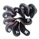 thumbnail image 4 of Juego de 10 fundas para hierros de golf con cubiertas para ventanas, fundas para palos de golf 3, 4, 5, 6, 7, 8, gris negro, 4 of 7