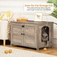 thumbnail image 6 of HOOBRO Hidden Litter Box Enclosure End Table with Removable Divider, Greige, 6 of 9