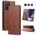 thumbnail image 3 of Leather Wallet Samsung Galaxy S22 Ultra Case (Brown) Magnetic Folio Card Slot Holder Flip Kickstand Shockproof Cover, 3 of 6