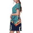 thumbnail image 2 of Balery Let's go Travel Vestidos sueltos de manga corta para mujer, vestidos de verano 2025, vestidos casuales de corte A con vuelo., 2 of 6