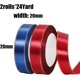 thumbnail image 2 of 2 rollos de cinta azul marino/rojo vino de 20 mm x 22 m con borde dorado, rollo de cinta de satén de doble cara para manualidades de bricolaje, cinta navideña para envolver regalos, 2 of 4