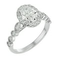 thumbnail image 2 of SuperJeweler 1 1/3 Carat Oval Shape Diamond Engagement Ring In 14 Karat White Gold For Women, 2 of 6