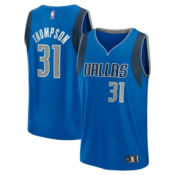 Men's Fanatics Klay Thompson Blue Dallas Mavericks Fast Break Replica Player Jersey - Icon Edition