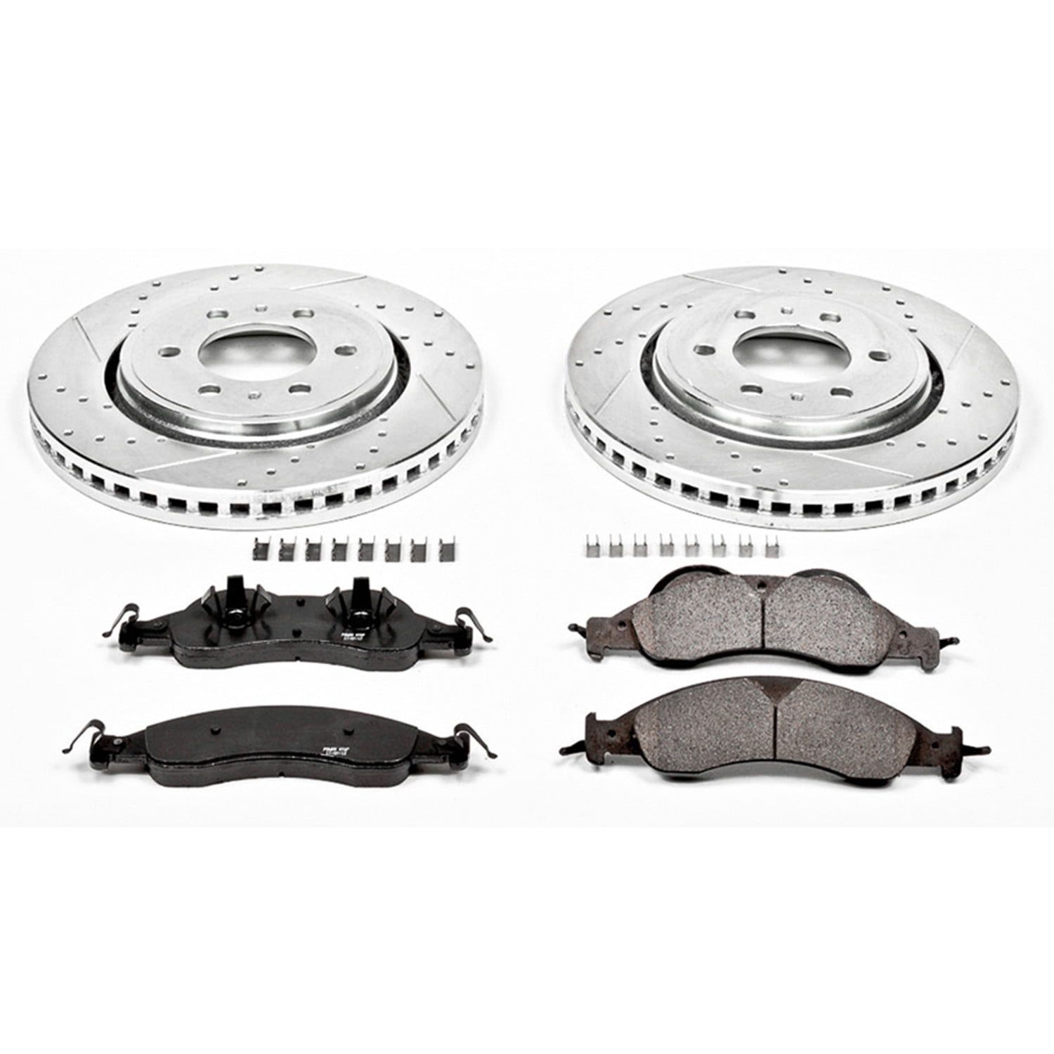 PowerStop Front Z23 Evolution Sport Carbon-Fiber Ceramic Brake Pad and Drilled & Slotted Rotor Kit Fits: FORD LINCOLN Select Models K4682