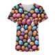 thumbnail image 5 of TaTaai Women's Easter V-Neck Top Short Sleeve Printed Pocket Loose Fit Casual Spring Vintage Blouse Shirt Family Gathering Egg Hunt Gift, 5 of 6