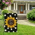 thumbnail image 2 of Summer Sunflower Monogram Garden Flag 12x18 Double Sided Burlap, Small Welcome Initial Letter S Family Last Name Yard House Flag Outdoor Polka Dots Decoration (ONLY FLAG), 2 of 6
