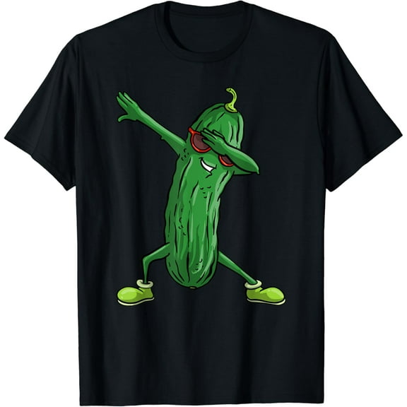 Funny Dabbing Pickle Gift | Cute Dancing Cucumber Men Women T-Shirt