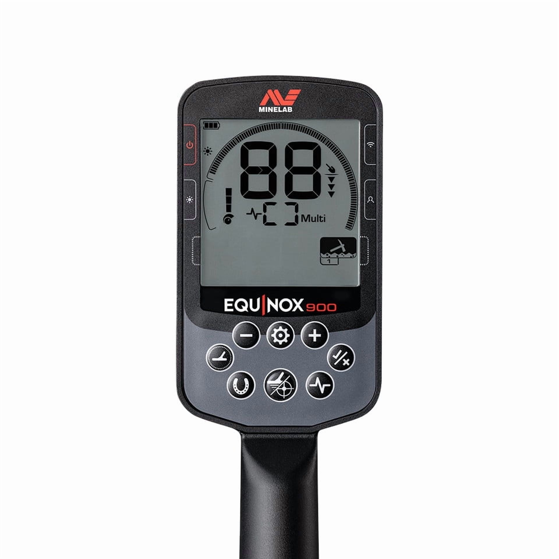 MINELAB Equinox 900 Multi-Frequency Collapsible Metal Detector for Adults Bundle with EQX 6 Coil