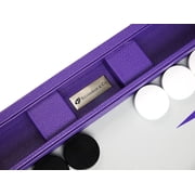 Silverman & Co. 19-inch Premium Backgammon Set - Large - Purple
