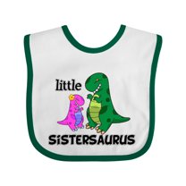 Inktastic Little Sistersaurus Girls Baby Bib