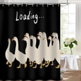 thumbnail image 3 of Duck Shower Curtain, Funny Shower Curtain, Cartoon Animal Shower Curtain Game Theme Cute Ducks and Geese, Cool Teen Kids'' Bathroom Decor Set with 12 Hooks 72x72 Inches, 3 of 6