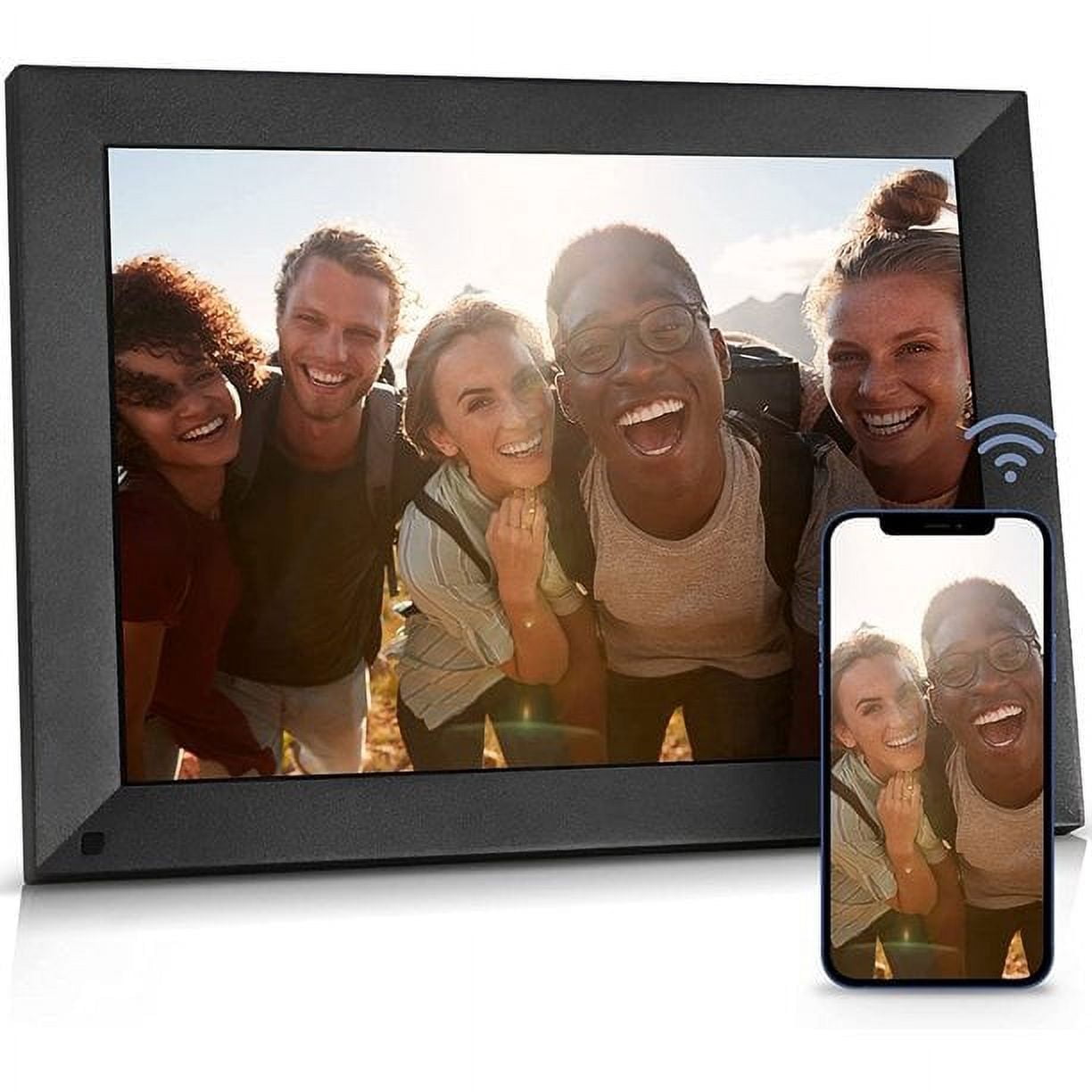 Nixplay 10,1 Zoll Digitaler Bilderrahmen – WLAN Smart Frame Mit Touchscreen, Classic Mat Schwarz