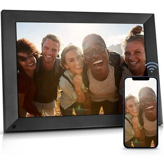 BSIMB 15 inch Large Digital Picture Frame, WiFi Photo Frame Large Screen with 16GB Storage, Auto-Rotate, Share Photos and Videos via App Email, Gift for Loved One