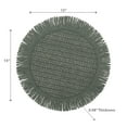 thumbnail image 2 of Placemat Rond Tissé Avec Franges Verts 15 X 15 - Ensemble De 12, 2 of 4