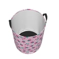 thumbnail image 3 of Balery Cherry Strawberry Round Laundry Basket with Handles Waterproof Freestanding Laundry Hamper for Clothes Toys in the Dorm and Family-Medium, 3 of 8