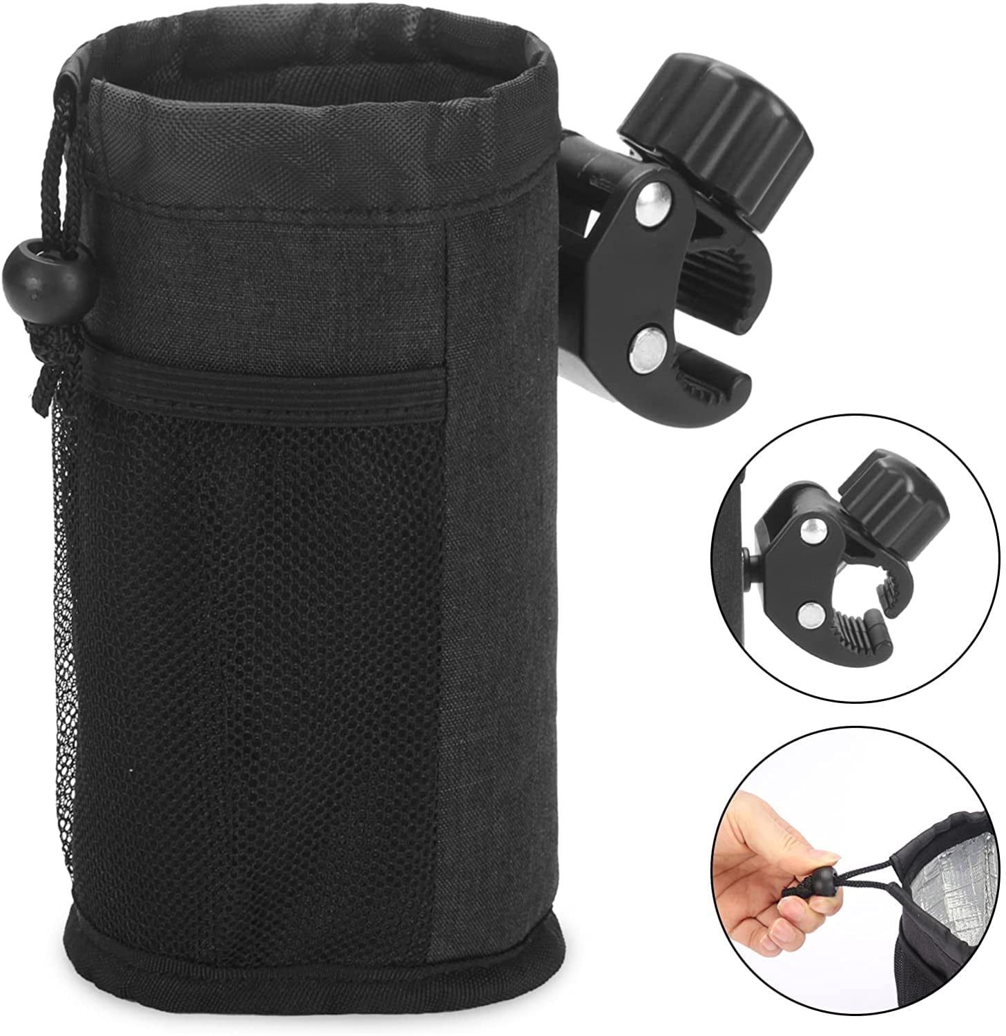 Goldstrike Big Ass Drink Holder (black) With Black Left Side Accessory Mount For Gold Wing : Ciro