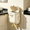 thumbnail image 5 of Tong Compact Kitchen Trash With Lid For Home Use Large Capacity Waste Storage Solution For And Recyclables Wall Mount Or Freestanding, 5 of 5