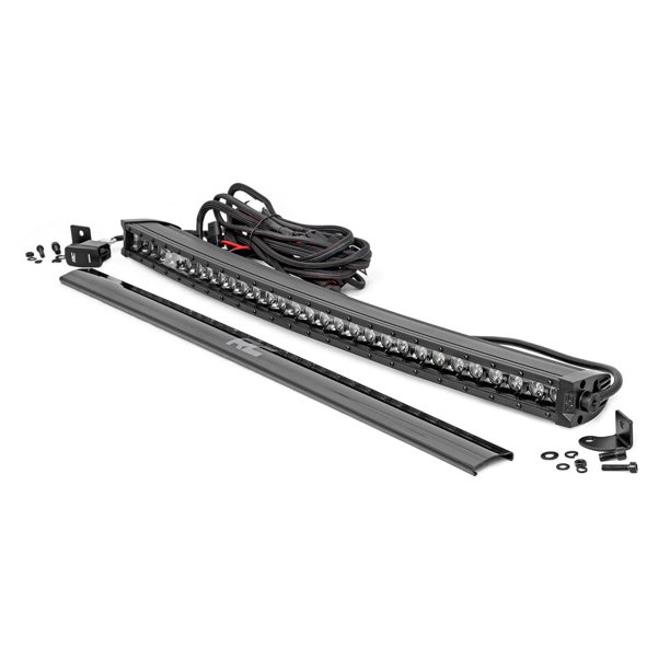 Rough Country 30" Curved Black Series DRL Single Row LED Light Bar 72730BLDRL