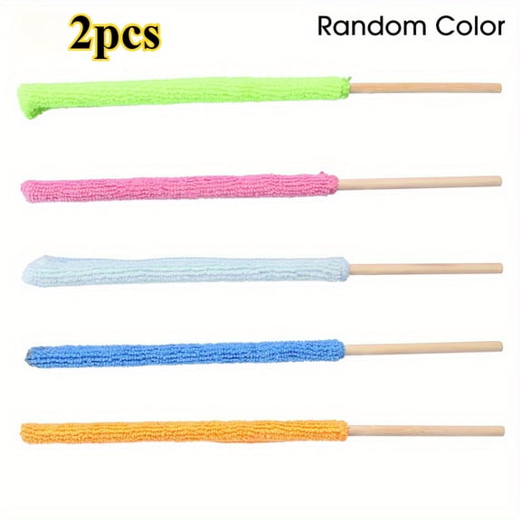 Two-piece car air conditioner vent cleaning brush set, small dust removal brush for crevices, car interior cleaning tool, bamboo handle soft detail brush